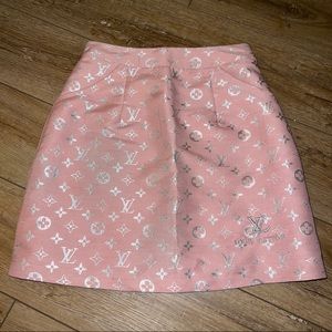 AUTHENTIC LOUIS VUITTON PINK AND SILVER SKIRT